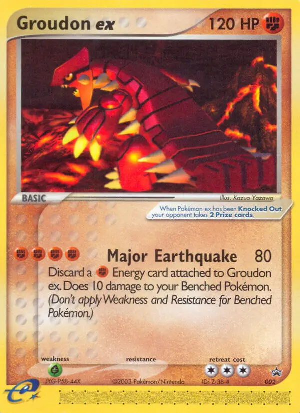 Groudon ex Common Pokemon card #2 from Nintendo Black Star Promos