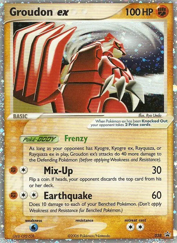 Groudon ex Common Pokemon card #38 from Nintendo Black Star Promos