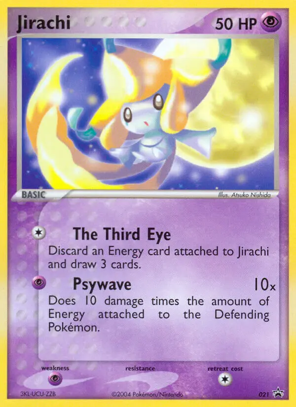 Jirachi Common Pokemon card #21 from Nintendo Black Star Promos