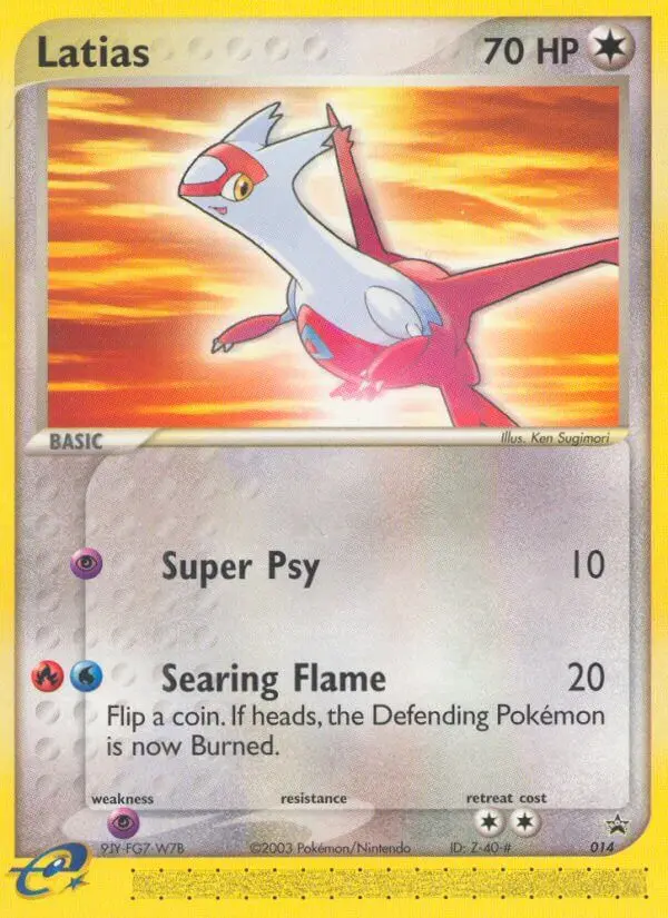 Latias Common Pokemon card #14 from Nintendo Black Star Promos