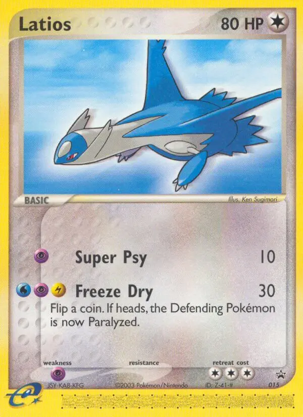 Latios Common Pokemon card #15 from Nintendo Black Star Promos
