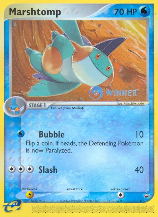 Marshtomp Common Pokemon card #11 from Nintendo Black Star Promos