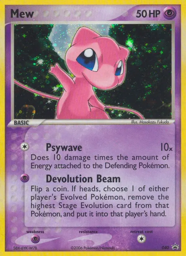 Mew Common Pokemon card #40 from Nintendo Black Star Promos