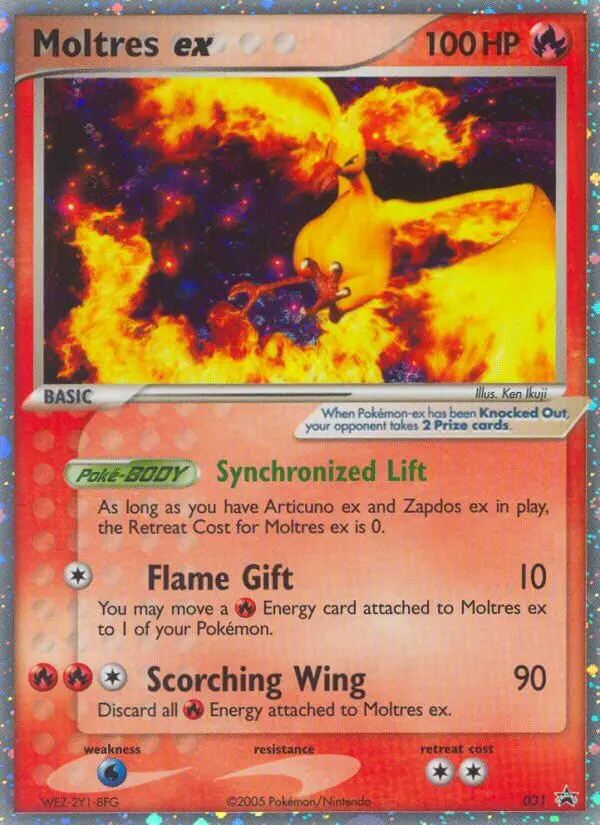 Moltres ex Common Pokemon card #31 from Nintendo Black Star Promos