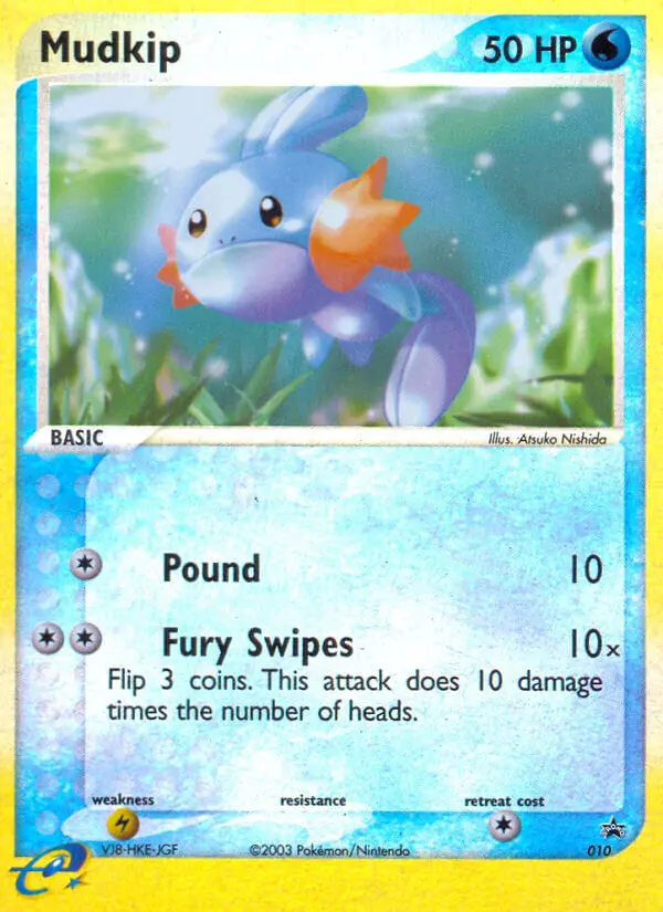Mudkip Common Pokemon card #10 from Nintendo Black Star Promos