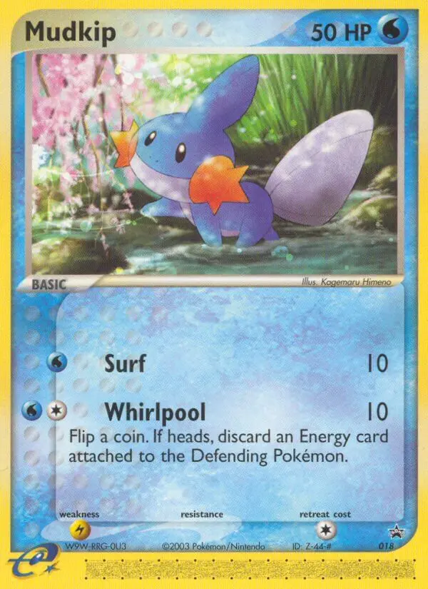 Mudkip Common Pokemon card #18 from Nintendo Black Star Promos