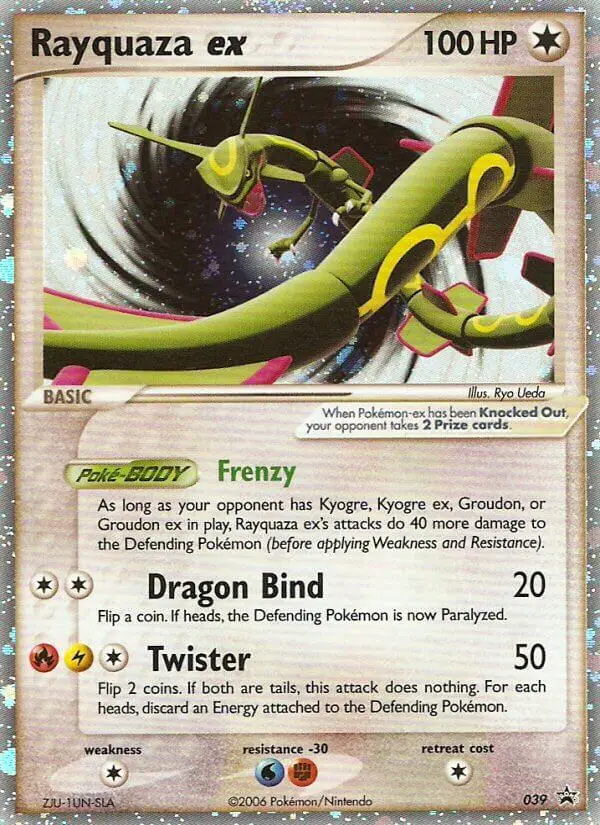 Rayquaza ex Common Pokemon card #39 from Nintendo Black Star Promos