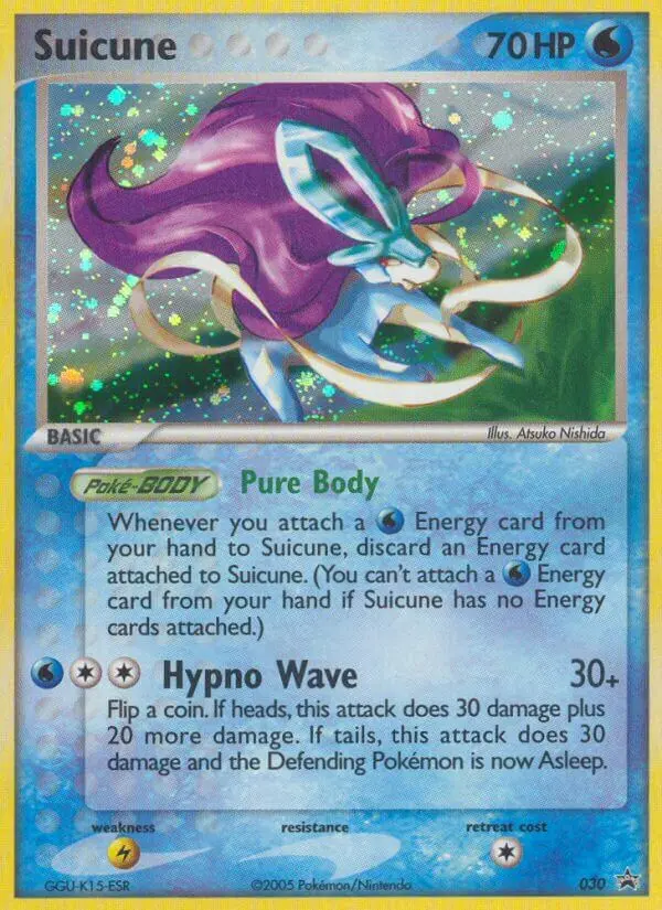 Suicune Common Pokemon card #30 from Nintendo Black Star Promos