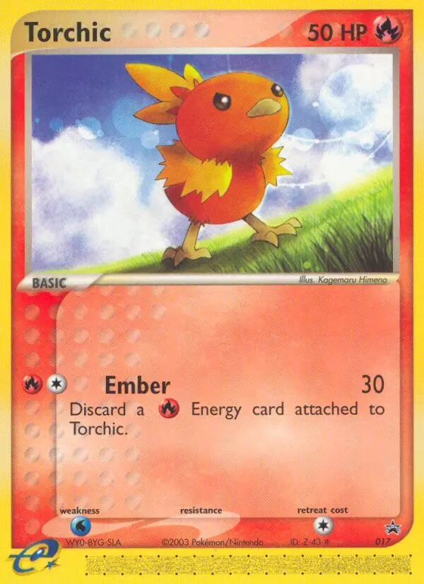 Torchic Common Pokemon card #17 from Nintendo Black Star Promos