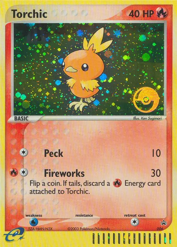 Torchic Common Pokemon card #6 from Nintendo Black Star Promos
