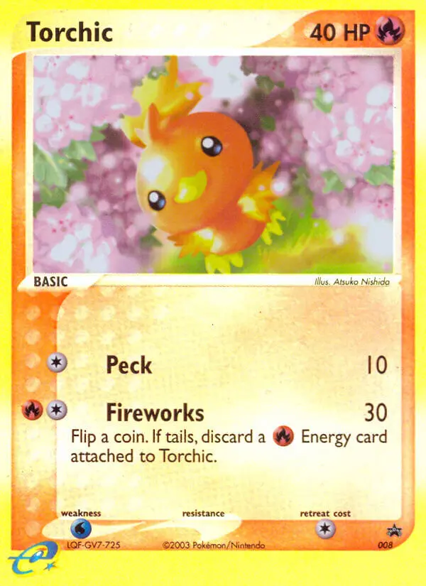 Torchic Common Pokemon card #8 from Nintendo Black Star Promos