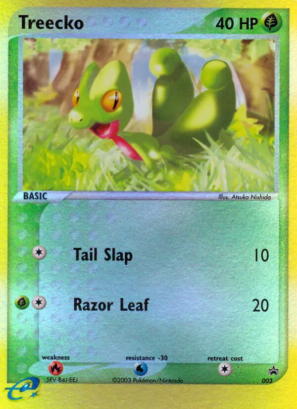 Treecko Common Pokemon card #3 from Nintendo Black Star Promos