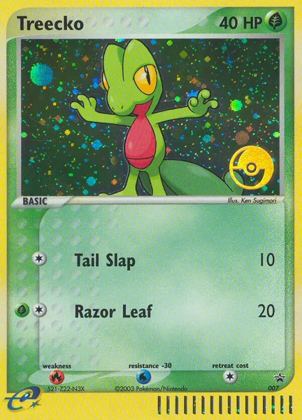 Treecko Common Pokemon card #7 from Nintendo Black Star Promos