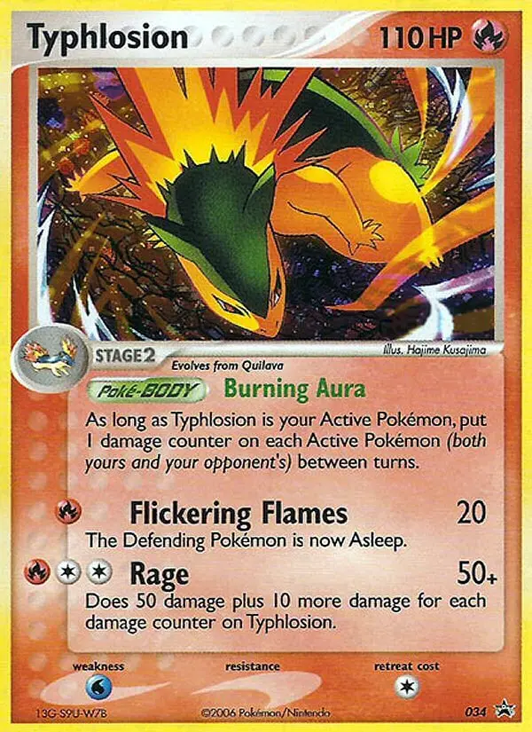 Typhlosion Common Pokemon card #34 from Nintendo Black Star Promos