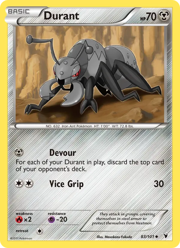 Durant Uncommon Pokemon card #83 from Noble Victories