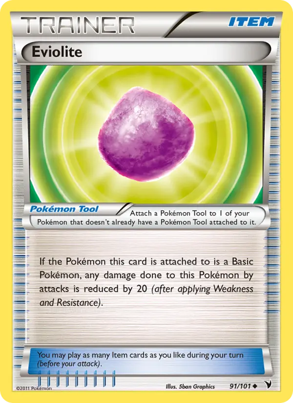Eviolite Uncommon Pokemon card #91 from Noble Victories