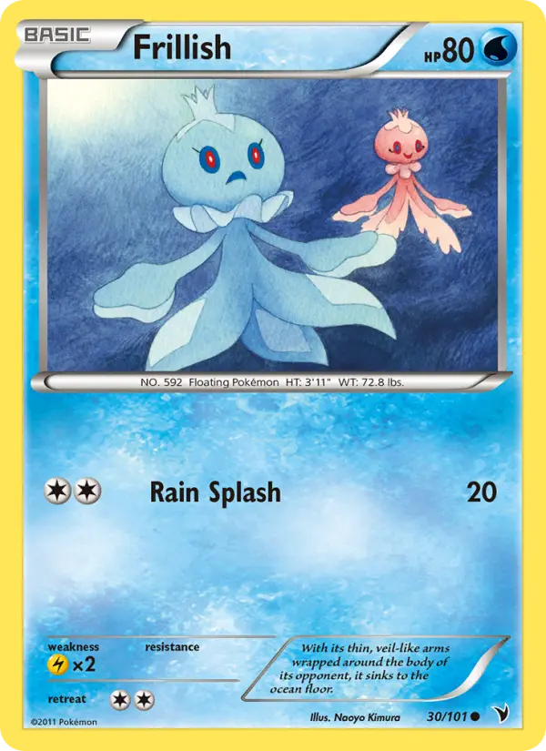 Frillish Common Pokemon card #30 from Noble Victories