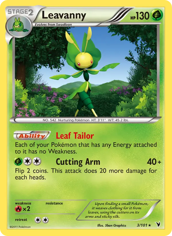 Leavanny Rare Pokemon card #3 from Noble Victories