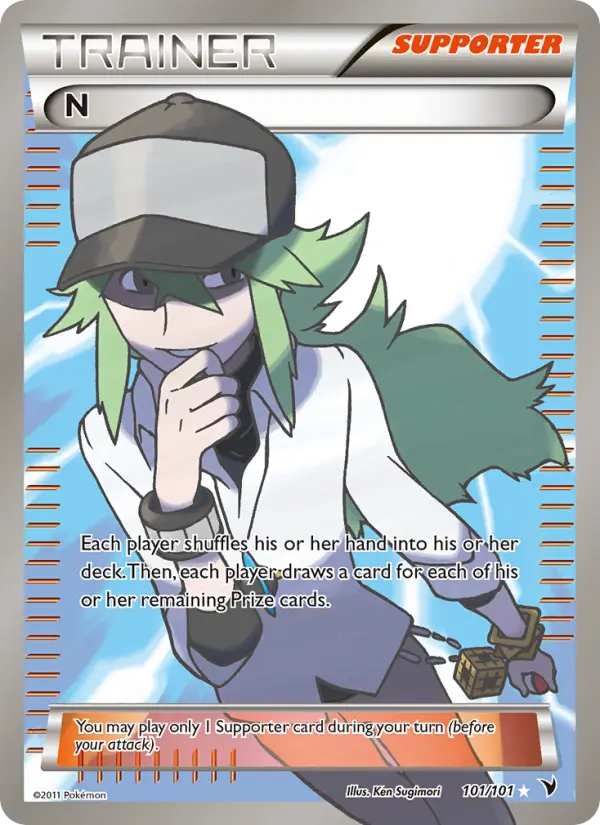 N Ultra Rare Pokemon card #101 from Noble Victories