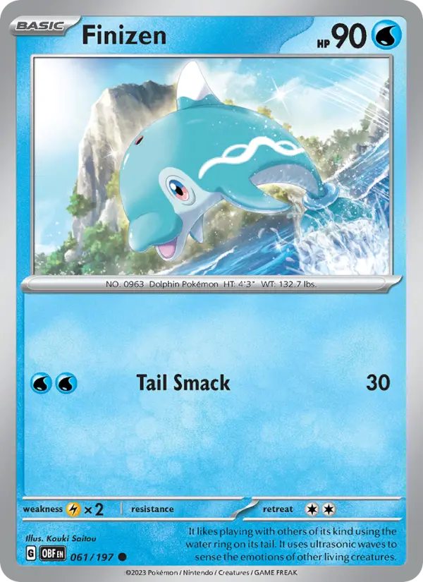 Finizen Common Pokemon card #061 from Obsidian Flames