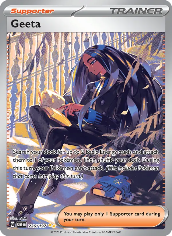 Geeta Special illustration rare Pokemon card #226 from Obsidian Flames