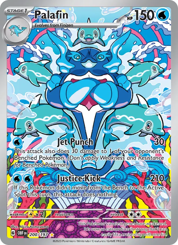 Palafin Illustration rare Pokemon card #200 from Obsidian Flames