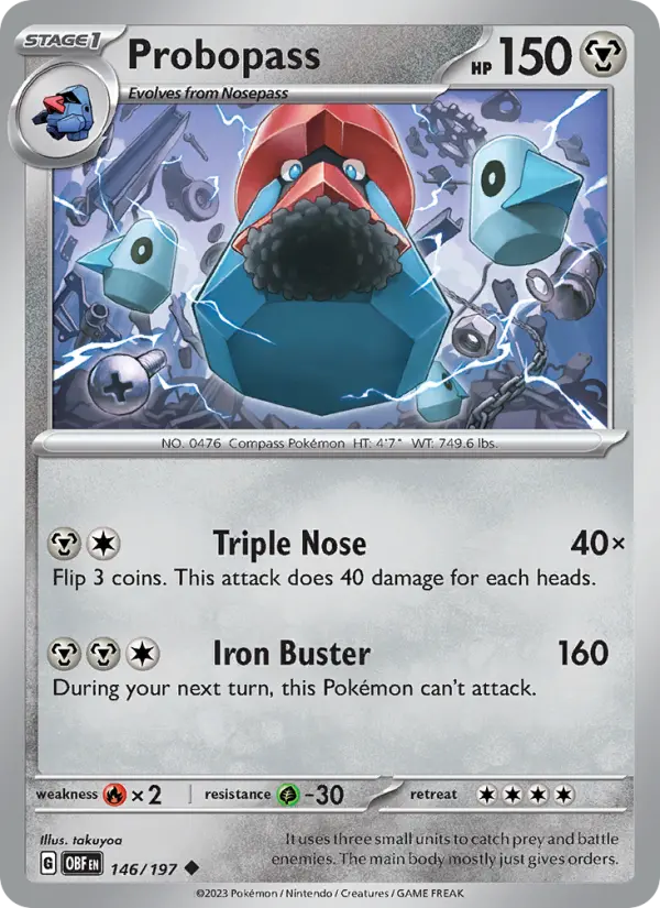 Probopass Uncommon Pokemon card #146 from Obsidian Flames