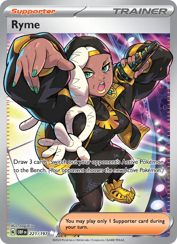 Ryme Ultra Rare Pokemon card #221 from Obsidian Flames