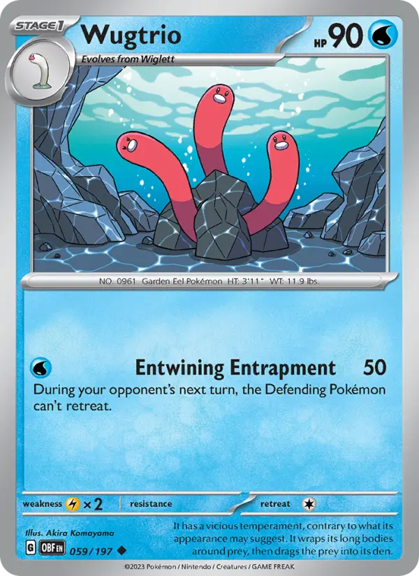 Wugtrio Uncommon Pokemon card #059 from Obsidian Flames