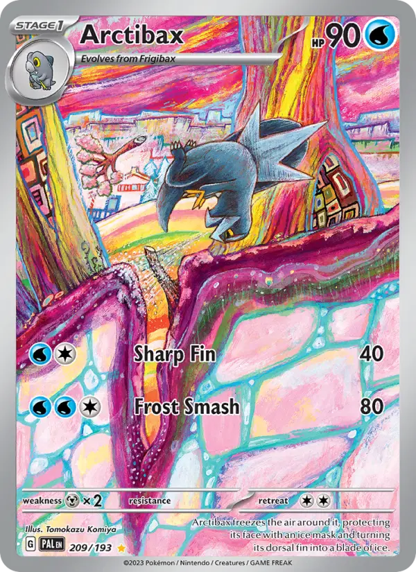 Arctibax Illustration rare Pokemon card #209 from Paldea Evolved