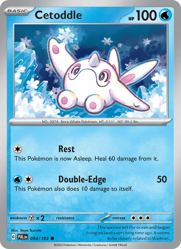 Cetoddle Common Pokemon card #054 from Paldea Evolved
