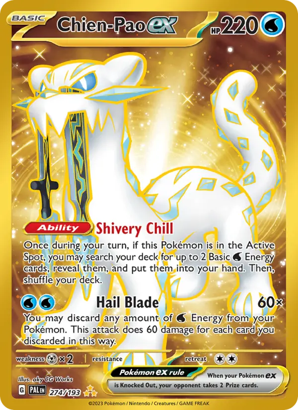Chien-Pao ex Hyper rare Pokemon card #274 from Paldea Evolved