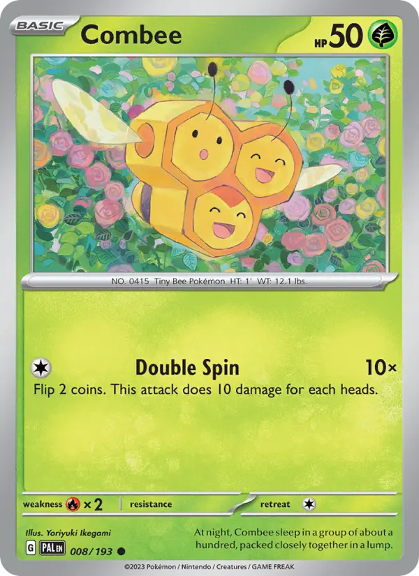 Combee Common Pokemon card #008 from Paldea Evolved