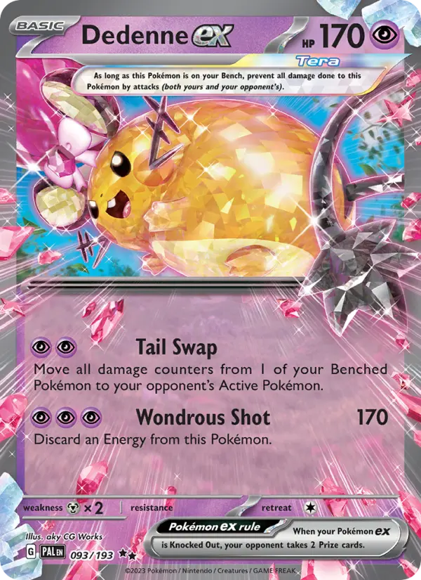 Dedenne ex Double rare Pokemon card #093 from Paldea Evolved