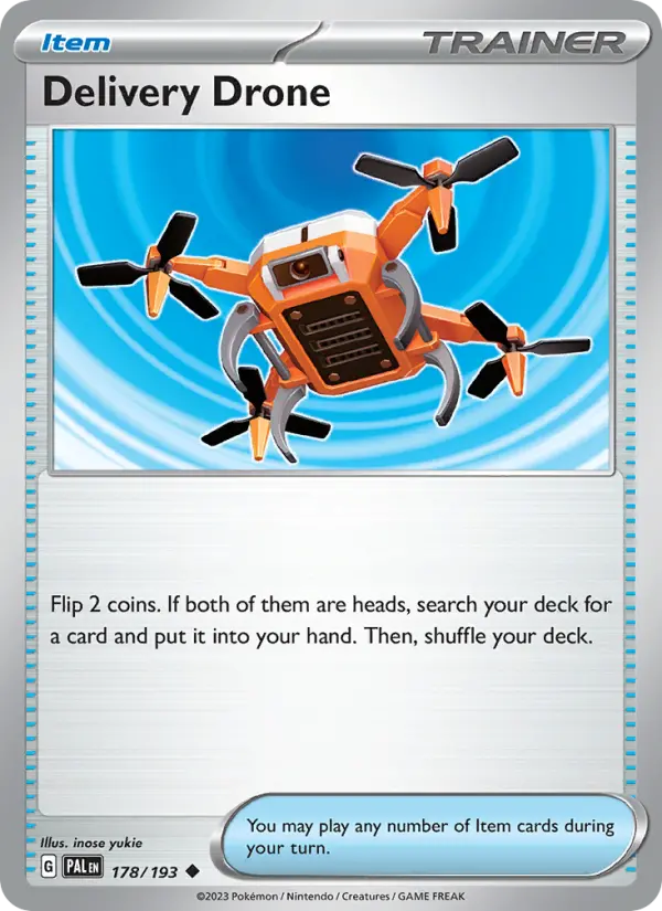 Delivery Drone Uncommon Pokemon card #178 from Paldea Evolved