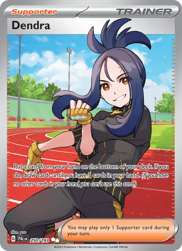 Dendra Ultra Rare Pokemon card #250 from Paldea Evolved