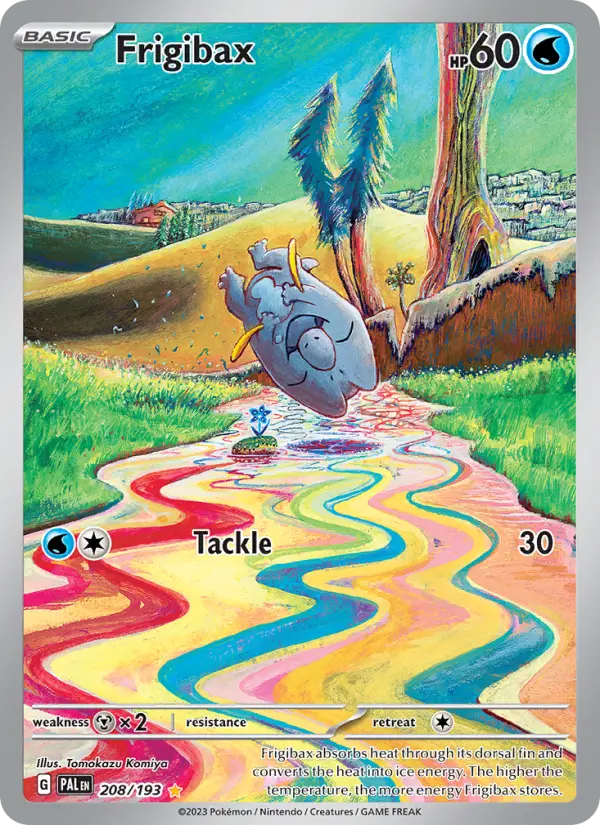 Frigibax Illustration rare Pokemon card #208 from Paldea Evolved