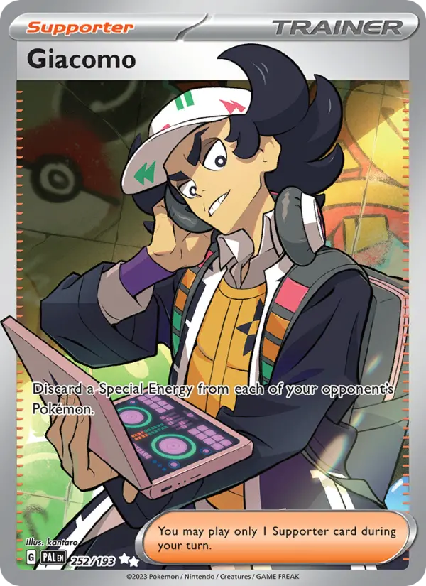 Giacomo Ultra Rare Pokemon card #252 from Paldea Evolved