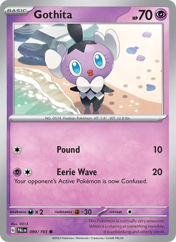 Gothita Common Pokemon card #090 from Paldea Evolved