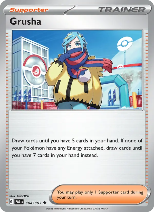 Grusha Uncommon Pokemon card #184 from Paldea Evolved