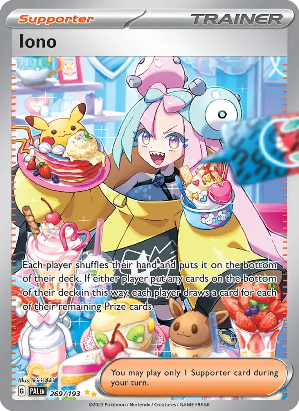 Iono Special illustration rare Pokemon card #269 from Paldea Evolved