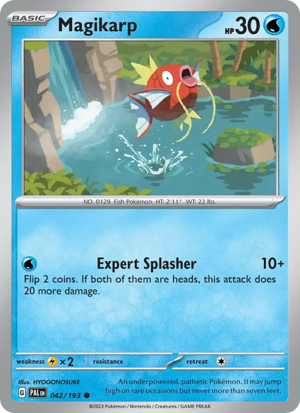 Magikarp Common Pokemon card #042 from Paldea Evolved