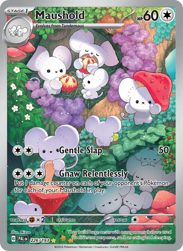 Maushold Illustration rare Pokemon card #226 from Paldea Evolved
