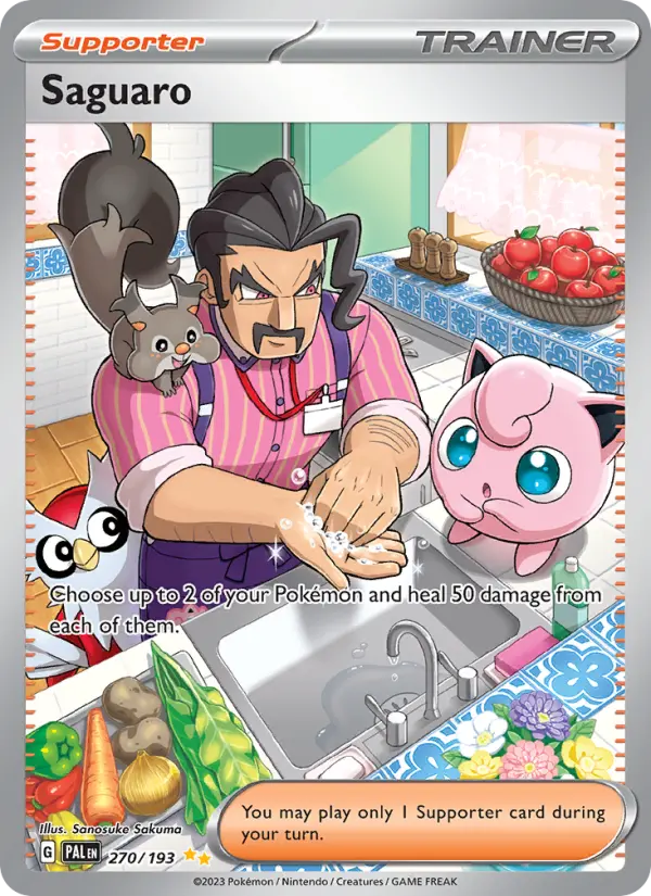 Saguaro Special illustration rare Pokemon card #270 from Paldea Evolved
