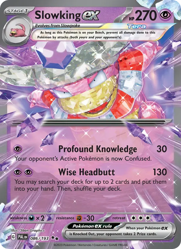 Slowking ex Double rare Pokemon card #086 from Paldea Evolved