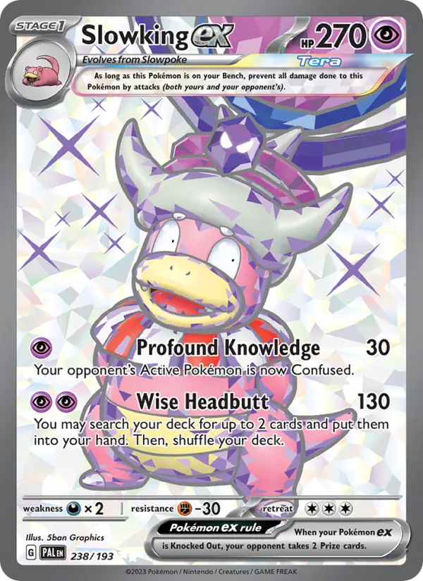 Slowking ex Ultra Rare Pokemon card #238 from Paldea Evolved