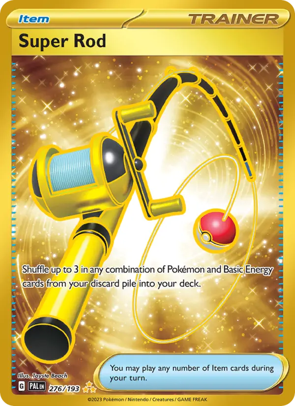 Super Rod Hyper rare Pokemon card #276 from Paldea Evolved