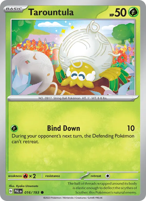 Tarountula Common Pokemon card #016 from Paldea Evolved