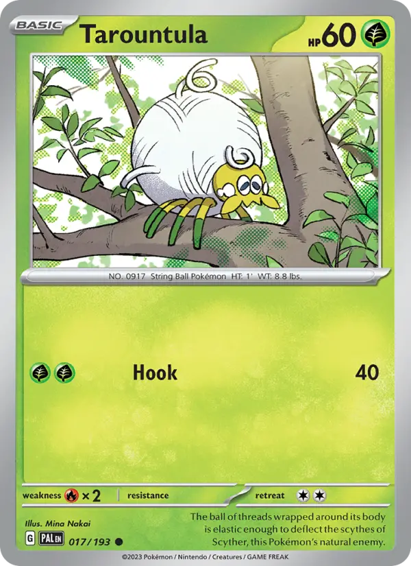 Tarountula Common Pokemon card #017 from Paldea Evolved