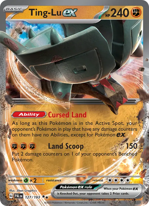 Ting-Lu ex Double rare Pokemon card #127 from Paldea Evolved